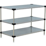 Nexel® 3 Shelf Galvanized Steel Solid Shelving Unit Starter 42W X 18D X 34H