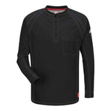 Bulwark Long Sleeve Henley - Black, S