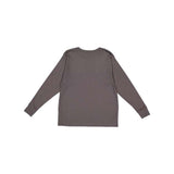 Lat Youth Fine Jersey Long Sleeve Tee - Charcoal, Xl