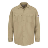 Bulwark Flame Resistant Excel Work Shirt Long Sizes - Khaki, Mt