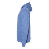 J. America Mlange Fleece Hooded Sweatshirt - Royal, M