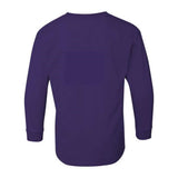 Gildan Heavy Cotton Youth Long Sleeve T-Shirt - Purple, M