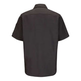 Red Kap Short Sleeve Automotive Crew Shirt - Long Sizes - Charcoal, Xlt