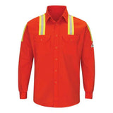 Bulwark Enhanced Visibility Long Sleeve Uniform Shirt - Long Sizes - Orange, Xlt