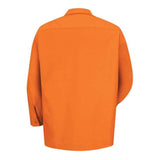 Red Kap Industrial Long Sleeve Work Shirt - Orange, L