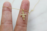 Damiano Crucifix Necklace 14K Gold