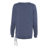 Boxercraft Womens Enzyme-Washed Rally Lace-Up Sweatshirt - Navy, Xs