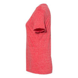 Jerzees Women'S Snow Heather Jersey V-Neck - Red, S