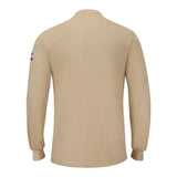 Bulwark Long Sleeve Henley - Long Sizes - Khaki, Lt