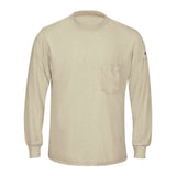 Bulwark Long Sleeve Lightweight T-Shirt - Long Sizes - Khaki, Lt