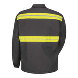 Red Kap Enhanced Visibility Perma-Lined Panel Jacket - Long Sizes - Charcoal, Lt