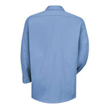 Red Kap Long Sleeve Specialized Cotton Work Shirt - Light Blue, Xl