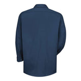 Red Kap Long Sleeve Specialized Cotton Work Shirt - Navy, Xl
