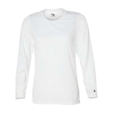 Badger Women'S B-Core Long Sleeve T-Shirt - White, S