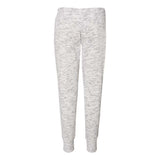 J. America Womens Mlange Fleece Joggers - White, L