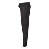 J. America Womens Mlange Fleece Joggers - Black, L
