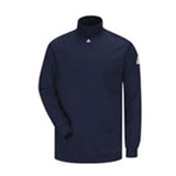 Bulwark Tagless Mock Turtleneck - Excel Fr Long Sizes - Navy, Xlt