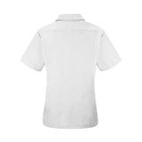 Red Kap Women'S Short Sleeve Specialized Pocketless Work Shirt - White, L