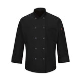 Chef Designs Mimix Chef Coat With Oilblok - Black, S