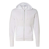 Bella + Canvas Unisex Sponge Fleece Full-Zip Hoodie - White, L
