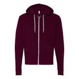 Bella + Canvas Unisex Sponge Fleece Full-Zip Hoodie - Maroon, S