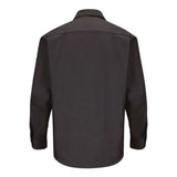 Red Kap Long Sleeve Automotive Crew Shirt - Charcoal, L