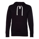 J. America Jersey Sport Lace Hooded Pullover - Black, Xl