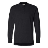 J. America Vintage Brushed Jersey Henley - Black, Xl
