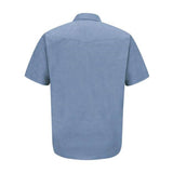 Red Kap Deluxe Western Style Short Sleeve Shirt - Light Blue, M