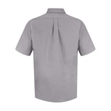 Red Kap Poplin Short Sleeve Dress Shirt - Silver, L