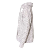 J. America Womens Mlange Fleece Cowl Neck Sweatshirt - White, S