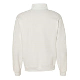 Jerzees Nublend Cadet Collar Quarter-Zip Sweatshirt - White, L