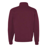 Jerzees Nublend Cadet Collar Quarter-Zip Sweatshirt - Maroon, S