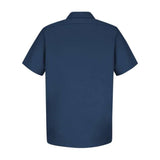 Red Kap Cotton Short Sleeve Uniform Shirt - Navy, L
