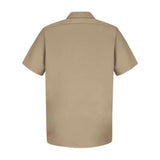 Red Kap Cotton Short Sleeve Uniform Shirt - Khaki, Xl