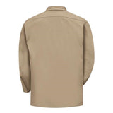 Red Kap Utility Long Sleeve Work Shirt - Khaki, L