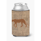 Leopard Burlap And Brown Can Or Bottle Beverage Insulator Hugger