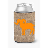 Sheep Burlap And Orange Can Or Bottle Beverage Insulator Hugger Bb1007