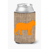 Tiger Burlap And Orange Can Or Bottle Beverage Insulator Hugger Bb1010