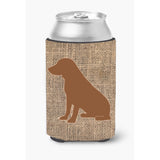 Boykin Spaniel Burlap And Brown Can Or Bottle Beverage Insulator Hugger
