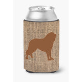 Tibetial Mastiff Burlap And Brown Can Or Bottle Beverage Insulator Hugger