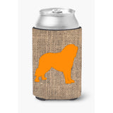 Tibetial Mastiff Burlap And Orange Can Or Bottle Beverage Insulator Hugger