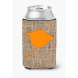 Stingray Burlap And Orange Can Or Bottle Beverage Insulator Hugger