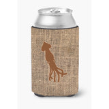 Squid Burlap And Brown Can Or Bottle Beverage Insulator Hugger
