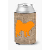 Chow Chow Burlap And Orange Can Or Bottle Beverage Insulator Hugger Bb1106