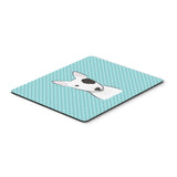 Caroline'S Treasures Checkerboard Blue Bull Terrier Mouse Pad/Hot Pad/Trivet (Bb1147Mp)