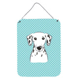 Caroline'S Treasures Checkerboard Blue Dalmatian Wall Or Door Hanging Prints, 16 X 12