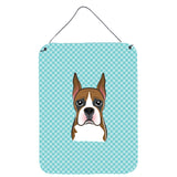 Caroline'S Treasures Checkerboard Blue Boxer Wall Or Door Hanging Prints, 16 X 12