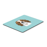 Caroline'S Treasures Checkerboard Blue Cavalier Spaniel Mouse Pad/Hot Pad/Trivet (Bb1162Mp)