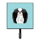 Caroline'S Treasures Bb1168Sh4 Checkerboard Blue Japanese Chin Leash Or Key Holder, Small, Multicolor